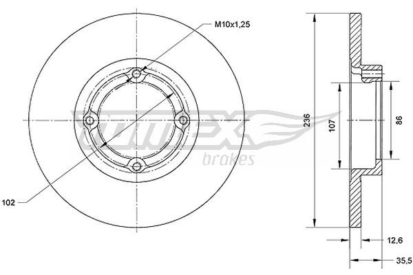 TOMEX BRAKES Тормозной диск TX 70-33